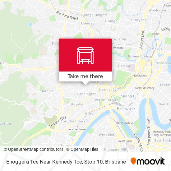 Enoggera Tce Near Kennedy Tce, Stop 10 map