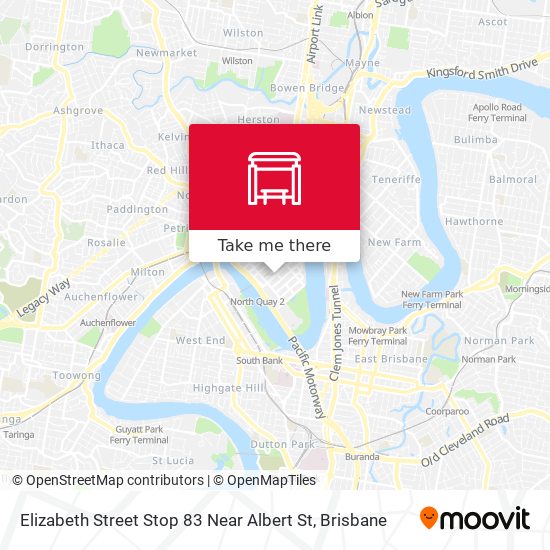 Mapa Elizabeth Street Stop 83 Near Albert St