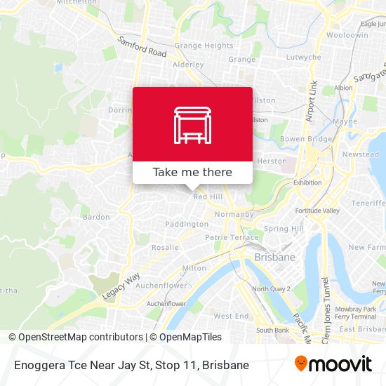 Mapa Enoggera Tce Near Jay St, Stop 11