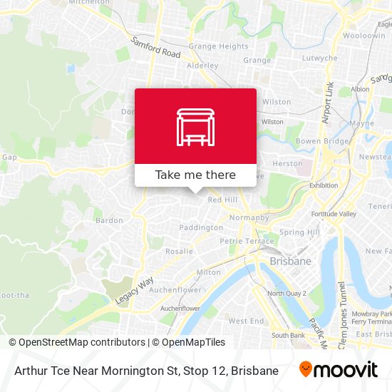 Arthur Tce Near Mornington St, Stop 12 map