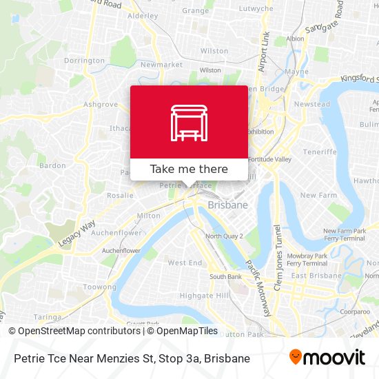 Petrie Tce Near Menzies St, Stop 3a map