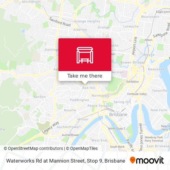 Waterworks Rd at Mannion Street, Stop 9 map