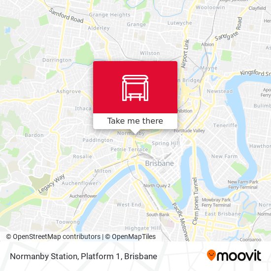 Normanby Station, Platform 1 map