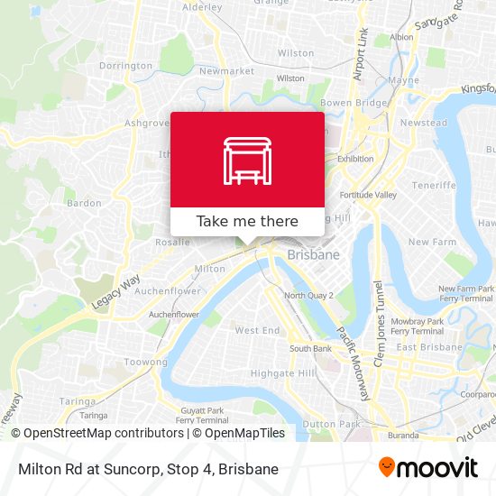Milton Rd at Suncorp, Stop 4 map