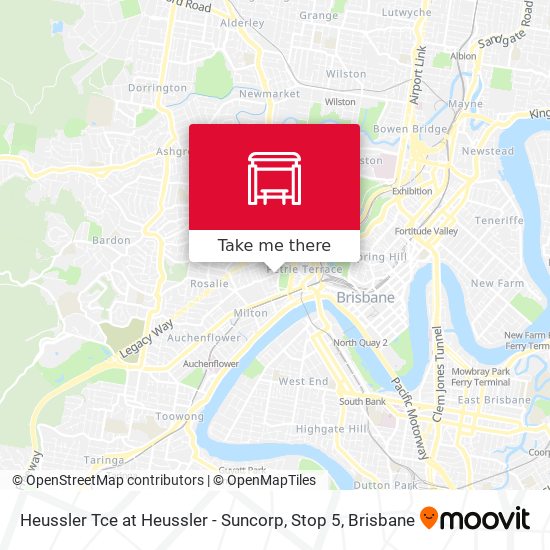 Mapa Heussler Tce at Heussler - Suncorp, Stop 5