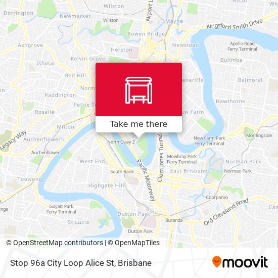 Stop 96a City Loop Alice St map