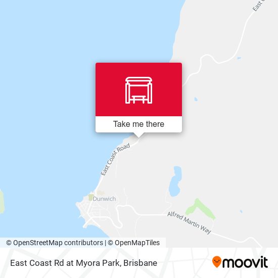 East Coast Rd at Myora Park map