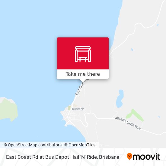 East Coast Rd at Bus Depot Hail 'N' Ride map