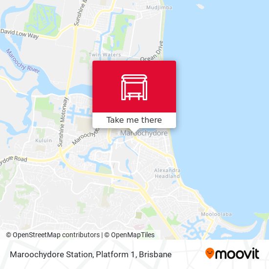 Maroochydore Station, Platform 1 map