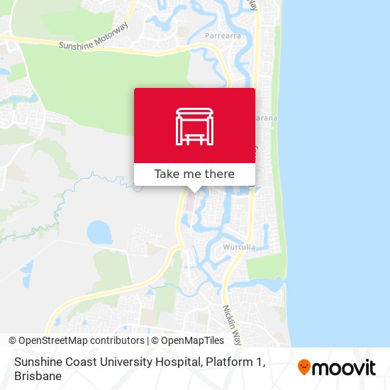 Sunshine Coast University Hospital, Platform 1 map