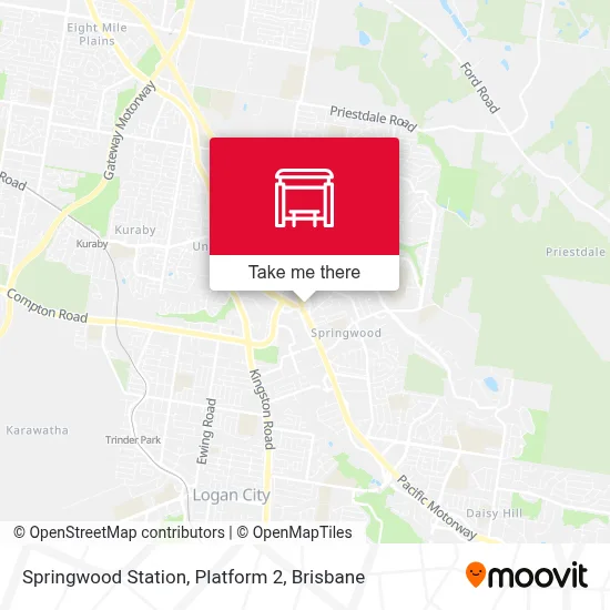 Mapa Springwood Station, Platform 2