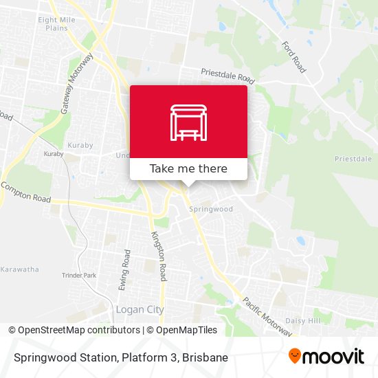 Springwood Station, Platform 3 map