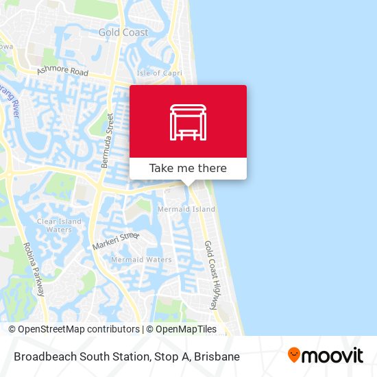 Mapa Broadbeach South Station, Stop A