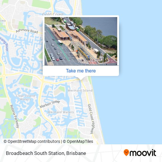 Broadbeach South Station map