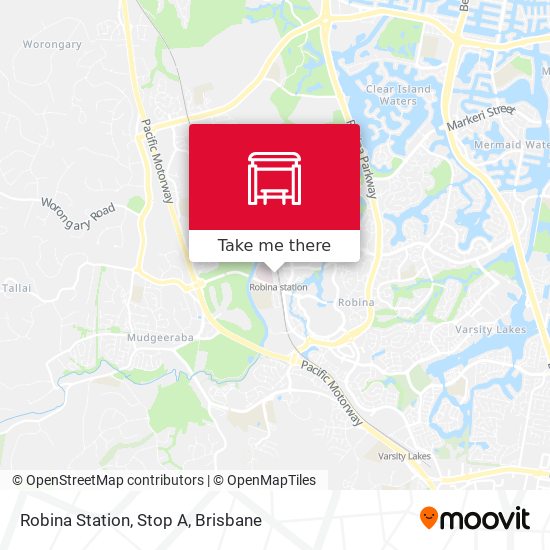 Robina Station, Stop A map