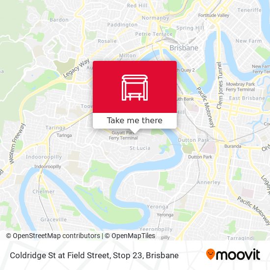 Coldridge St at Field Street, Stop 23 map