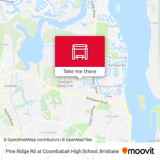 Pine Ridge Rd at Coombabah High School map