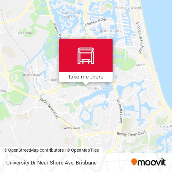 University Dr Near Shore Ave map
