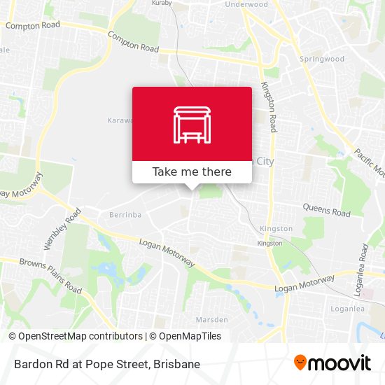 Bardon Rd at Pope Street map