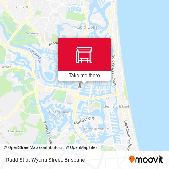 Mapa Rudd St at Wyuna Street