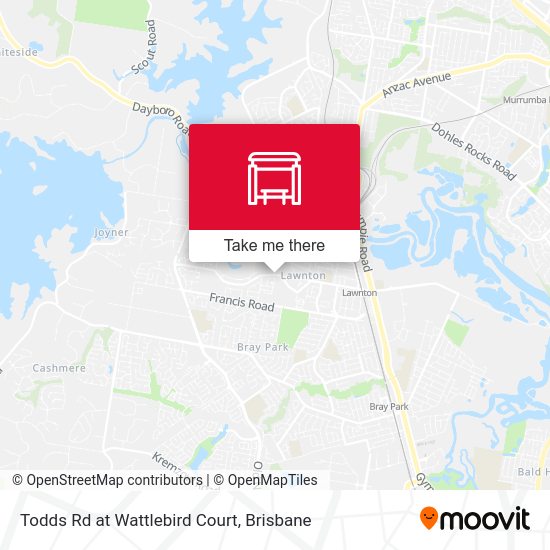 Todds Rd at Wattlebird Court map