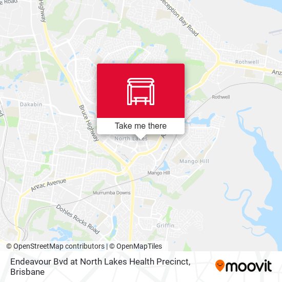 Endeavour Bvd at North Lakes Health Precinct map