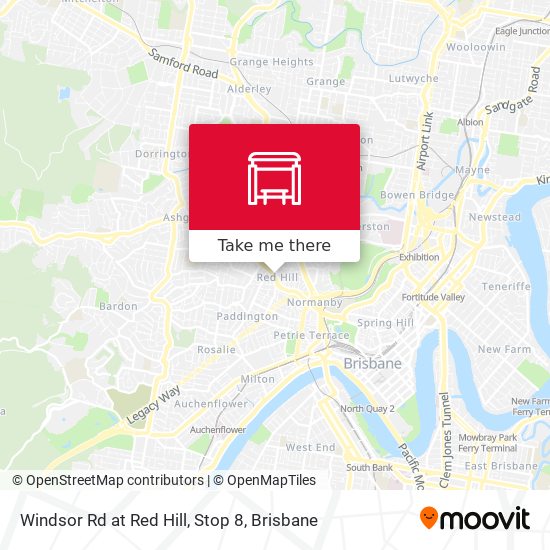 Windsor Rd at Red Hill, Stop 8 map