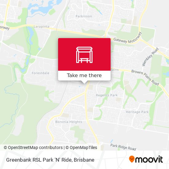 Greenbank RSL Park 'N' Ride map
