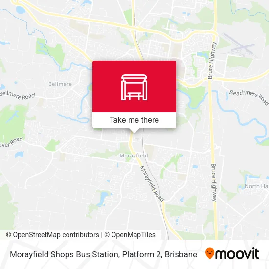 Morayfield Shops Bus Station, Platform 2 map