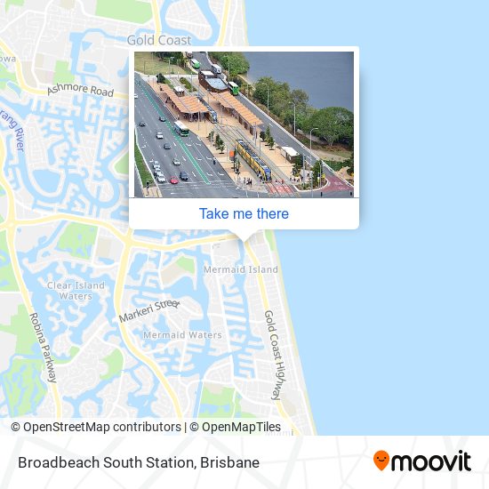 Broadbeach South Station map