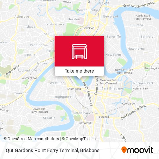 Qut Gardens Point Ferry Terminal map