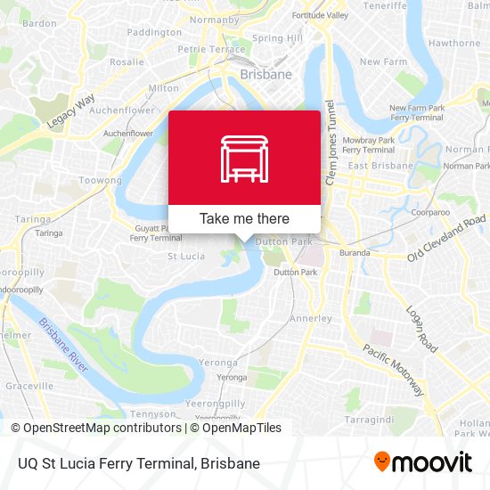 UQ St Lucia Ferry Terminal map