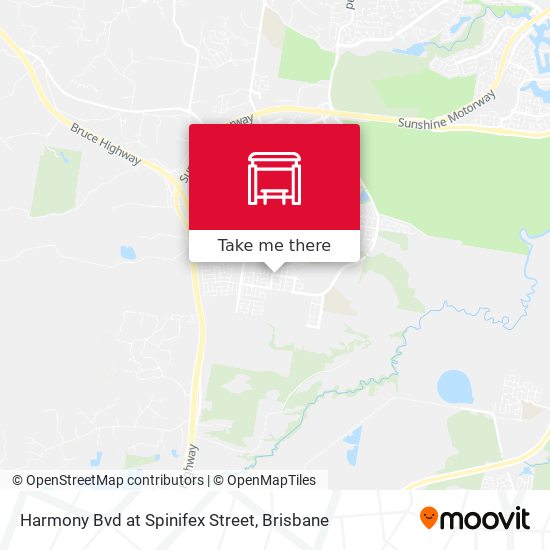 Harmony Bvd at Spinifex Street map