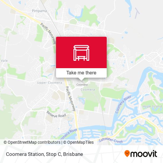 Coomera Station, Stop C map