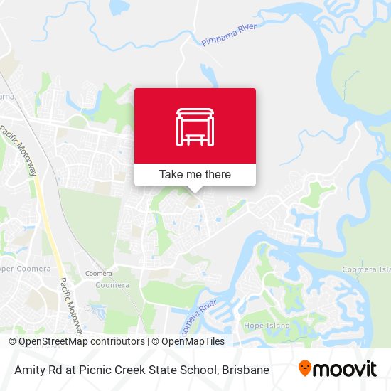 Mapa Amity Rd at Picnic Creek State School