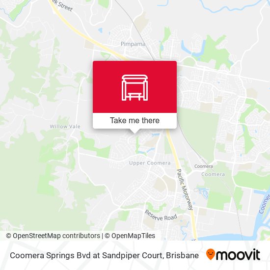 Coomera Springs Bvd at Sandpiper Court map