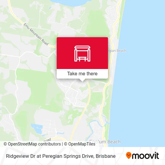 Mapa Ridgeview Dr at Peregian Springs Drive