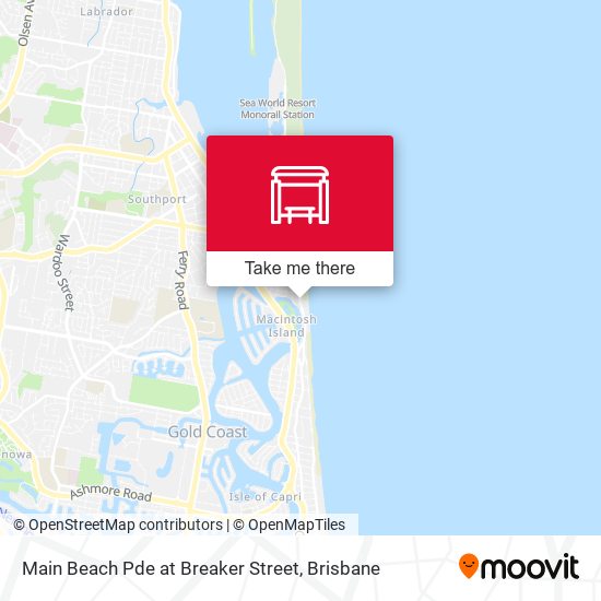 Main Beach Pde at Breaker Street map