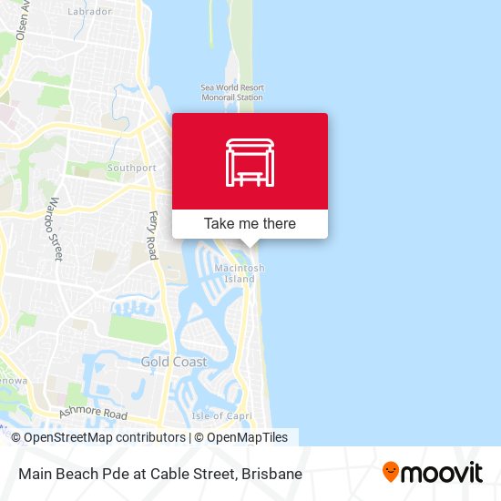 Main Beach Pde at Cable Street map
