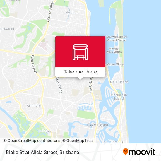 Mapa Blake St at Alicia Street