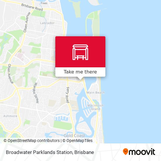Broadwater Parklands Station map