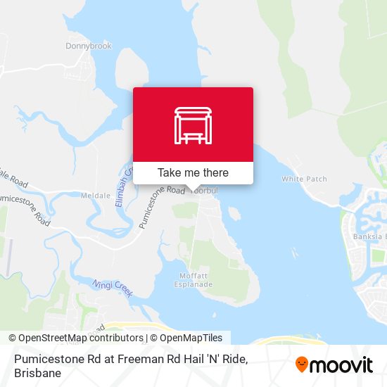 Pumicestone Rd at Freeman Rd Hail 'N' Ride map