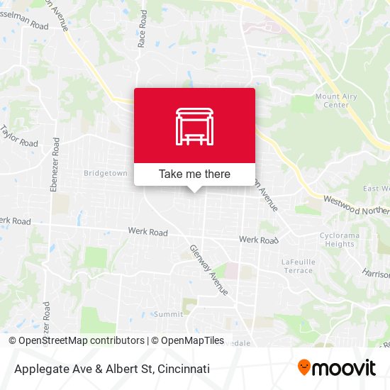 Applegate Ave & Albert St map