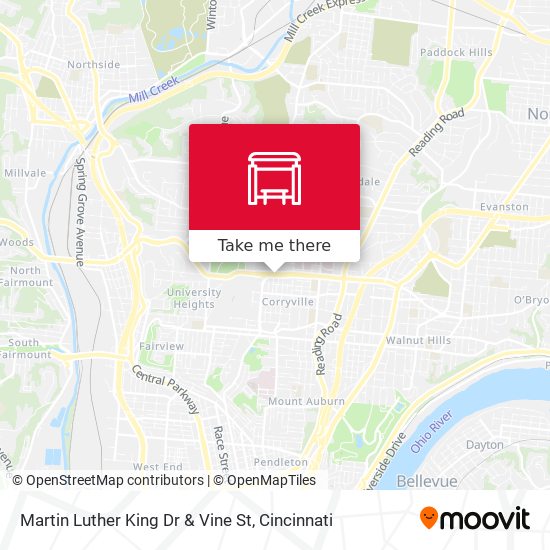 Martin Luther King Dr & Vine St map