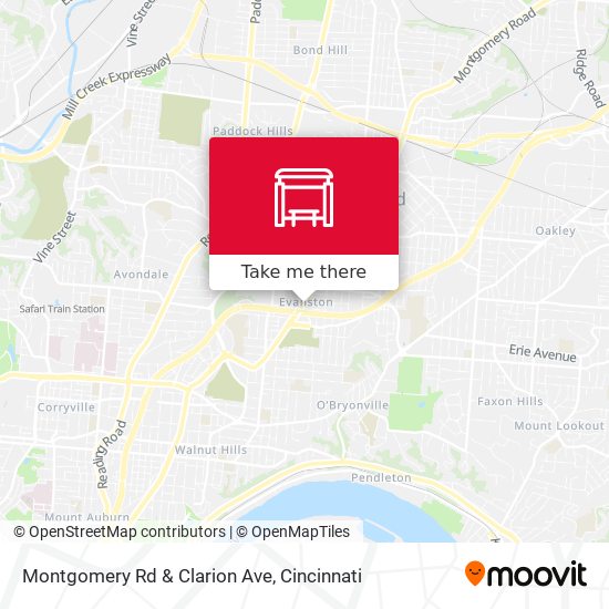 Montgomery Rd & Clarion Ave map