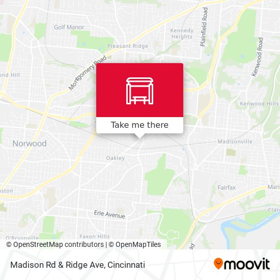 Madison Rd & Ridge Ave map