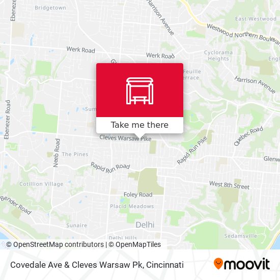 Mapa de Covedale Ave & Cleves Warsaw Pk