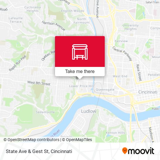 Mapa de State Ave & Gest St