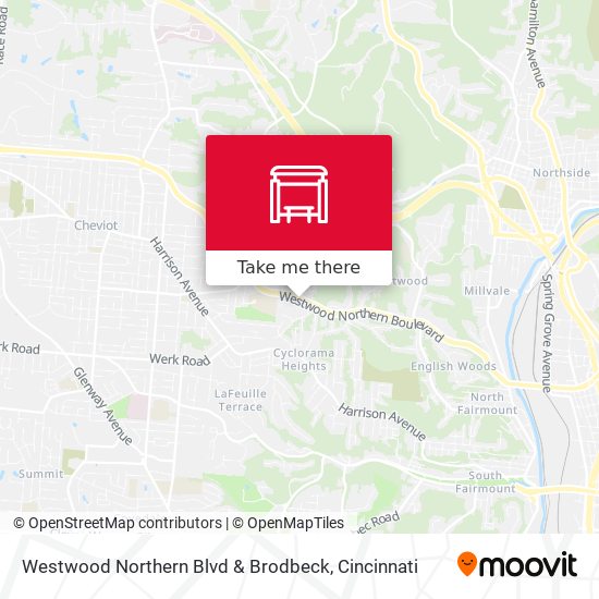 Westwood Northern Blvd & Brodbeck map
