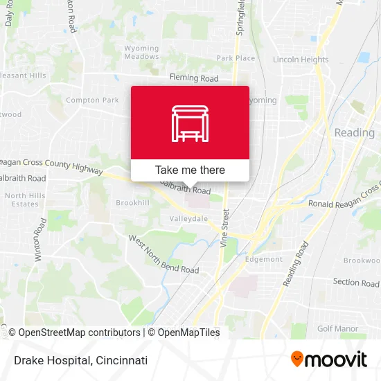 Drake Hospital map